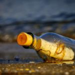 message in a bottle, sea, wreck, letter, nature, beach