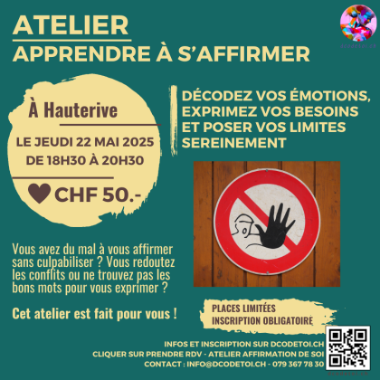 Pub atelier apprendre à s'affirmer