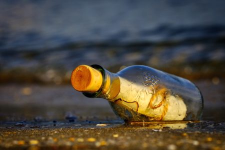 message in a bottle, sea, wreck, letter, nature, beach